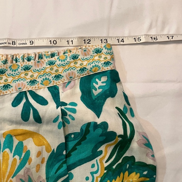 Ranna Gill Anthropologie printed wide leg linen blend pull on pants - Picture 5 of 10